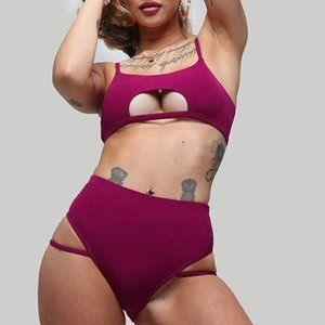 CXIX, formerly CREATURES OF XIX LA Bottoms in Ribbed Plum